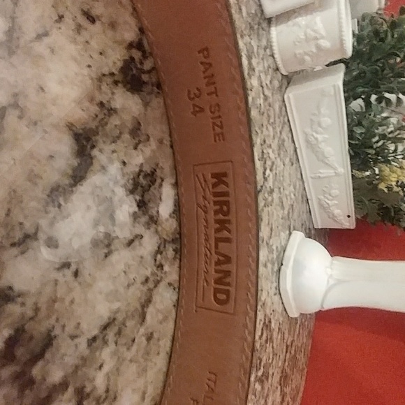 KIRKLAND Leather Belt, Size 34, Brown - Picture 2 of 3